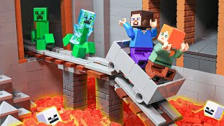 100 Days Hardcore Minecraft Survival Epic Lego Journey  Brickmine Animation [upl. by Isabeau]