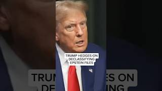 Trump hedges on declassifying Epstein files [upl. by Ilrahs]