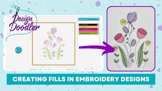 Creating Simple Fills in Embroidery Designs  Design Doodler Tutorial [upl. by Arded]