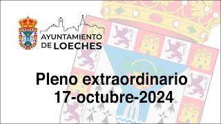 Pleno extraordinario del 17 de octubre de 2024 [upl. by Leirraj]