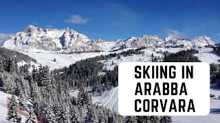 Skiing In Arabba  Corvara Dolomites Italy 2019 [upl. by Doraj979]