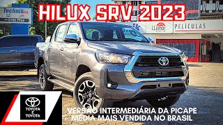 HILUX 2023  TOYOTA HILUX SRV 2023 TURBO DIESEL 4X4 0KM DETALHES DO INTERIOR E EXTERIOR [upl. by Suravaj]