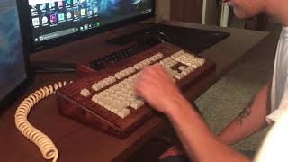 Wooden Mechanical Keyboard Typing Demo NMB HiTek 725 [upl. by Mieka]