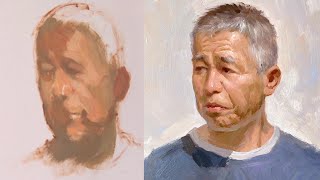 Oil painting portrait process [upl. by Uta]