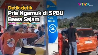 Tak Terima Ditolak Beli Pertalite Pengendara Mobil Mengamuk [upl. by Iggam]