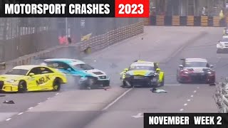 Motorsport Crashes 2023 November Week 2 [upl. by Lesak]