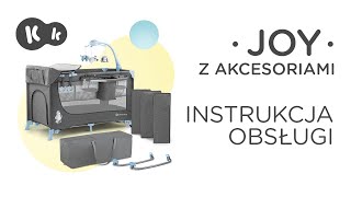 Łóżeczko turystyczne Kinderkraft JOY Z AKCESORIAMI  Instrukcja obsługi [upl. by Ahsiat]