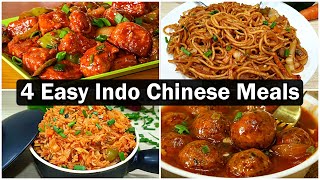 4 Quick amp Easy Indo Chinese Recipes  Chinese Meal Recipes  Kanaks Kitchen [upl. by Roleat575]