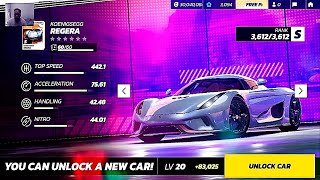 Asphalt Legends Unite  Koenigsegg Regera  Car  Unlock and Upgrade  Walkthrough 2024 [upl. by Gaillard]