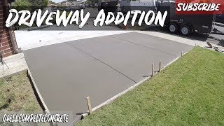 How to Pour a Concrete Driveway Addition DIY [upl. by Enayr956]