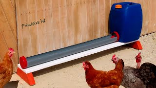 Como hacer bebedero de 30 litros fácil de llenar el agua para gallinas y pollos [upl. by Nylirac]