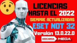 LICENCIA Y SERIALES PARA ESET NOD32 ANTIVIRUS ACTUALIZADO 2021 FULL LICENCE [upl. by Ahsenid]