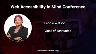 Léonie Watson Voice of contention Web Accessibility In Mind Conference [upl. by Khalid656]