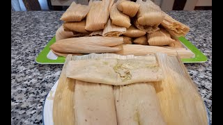 TAMALES VERDES DE POLLO CON RAJAS [upl. by Aisile314]