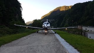 Pilatus PC12 shortest takeoff Locher Airfield [upl. by Ssitnerp]