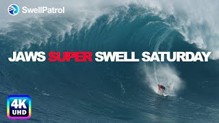 JAWS Super Swell Saturday  Kai Lenny and more January 16 2021 Jaws Maui Hawaii Big Swell 4K [upl. by Swainson]