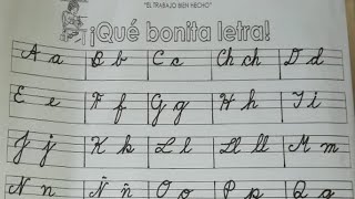 Escritura en letra cursiva del abecedario [upl. by Sean]