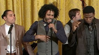 Hamilton cast performs quotAlexander Hamiltonquot at White House [upl. by Aliakam]