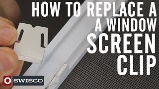 How to replace a window screen clip [upl. by Emerej724]