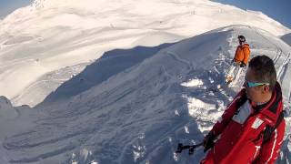 ESF Les Menuires GoPro Ski hors piste dans les couloirs [upl. by Areikahs]