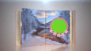 3d Flipbook Animation Wedding Frame Free Green Screen Slow Snowfall Real Snow 2019 [upl. by Eenolem664]