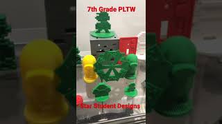 7th Grade PLTW Student 3DPrinted Designs shorts [upl. by Ainaled]