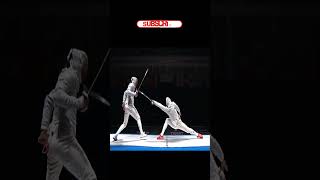 Beautiful Sabre Fencing Attack by OH Sanguk 🤺✨ fencing sports sabrefencing fencinghighlights [upl. by Aihsik]