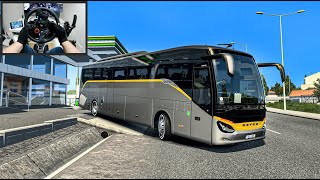 Smooth Bus Drive Trough Village in Portugal  Euro Truck Simulator 2  Logitech G29 Setup Handbrake [upl. by Akived]