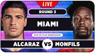 ALCARAZ vs MONFILS • ATP Miami Open 2024 • LIVE Tennis PlaybyPlay Stream [upl. by Rusert990]