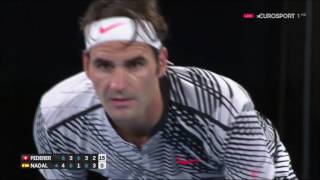 Federer vs Nadal Australian Open Final 2017  5th set Highlight Every Point [upl. by Harle]