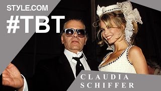 Claudia Schiffer Chanel Muse Guess Girl and Iconic Blonde  TBT with Tim Blanks  Stylecom [upl. by Rotceh]