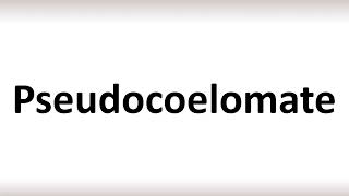 How to Pronounce Pseudocoelomate correctly [upl. by Emiatej]