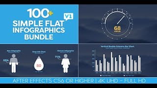 Simple Flat Infographics Bundle  After Effects Template  ★ AE Templates [upl. by Nidia]