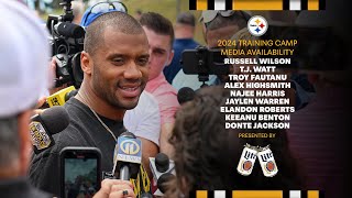 Steelers 2024 Training Camp Player Media Availability July 24  Pittsburgh Steelers [upl. by Raasch]