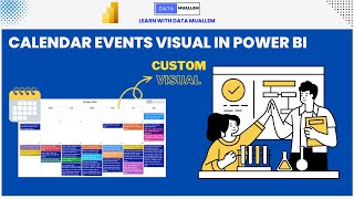 Custom Visual  Calendar Events Visual in Power BI [upl. by Ahsienak]