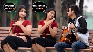 Proposing Girl Singing Prank With Guitar  Romantic Love Songs Mashup  Epic Reactions😍  Jhopdi K [upl. by Notlew]