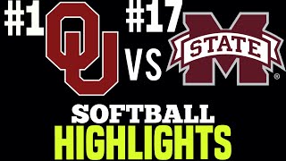 OU vs Mississippi State College Softball 2024 Mary Nutter [upl. by Jaco747]