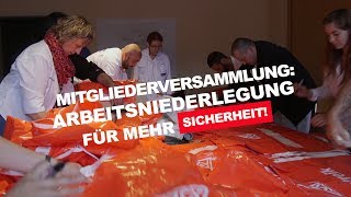 Mitgliederversammlung Arbeitsniederlegung für mehr Sicherheit [upl. by Shirlee]