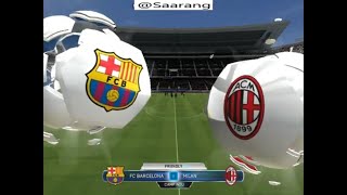 FIFA 14 Gameplay  Barcelona VS AC Milan  A Five Goal Thriller  Barcelona Comeback [upl. by Eeltrebor]