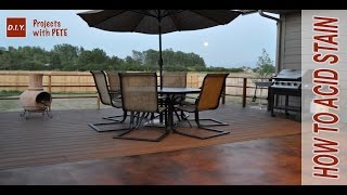 How to Acid Stain Concrete  DIY Acid Stained Concrete Patio [upl. by Modnarb53]