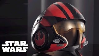 Star Wars  Black Series Poe Dameron Electronic Helmet Designer Desk [upl. by Weston]