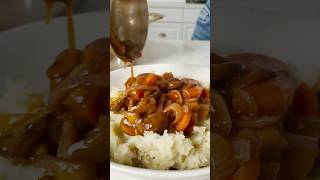 MUSHROOM BOURGUIGNON 🍄 Healthy stew recipe easy vegan dinner idea veganfood foodshort recipe [upl. by Darda]