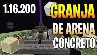 Minecraft Bedrock Granja De Arena Grava Y Concreto 116200 [upl. by Barthold160]