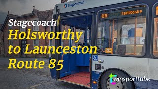 Holsworthy to Launceston  Stagecoach 85  Realtime [upl. by Tigges]