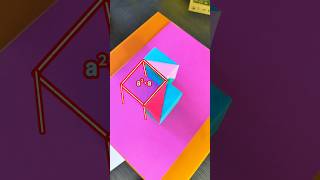 2Negative Space Deduction of Pythagorean Theorem鳖臑套件的勾股定理3D空方变换 building origami math geometry [upl. by Aselehc]