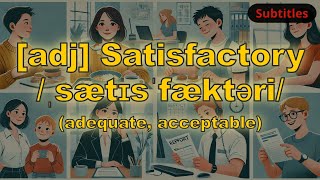 adj Satisfactory meaning adequate acceptable with 5 examples [upl. by Britney428]