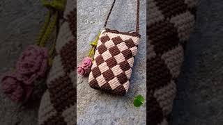 Tas Hp Entrelac Crochet Dyanhandmade [upl. by Marilou]