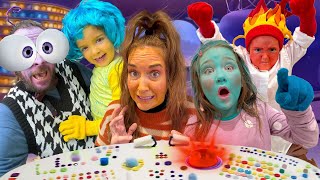 iNSiDE OUT 2 FAMiLY in real life Adley Niko amp Navey trick or treat costumes a Mouse inside House [upl. by Jaquenetta]