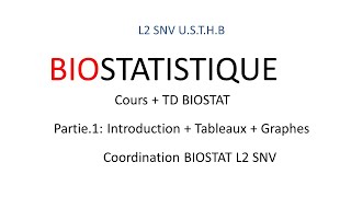 Biostatistique  Stat Descriptive Partie 1  L2 SNV [upl. by Dwan825]