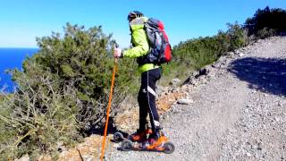 Skike the original cross skates Crosscountry nordic skiing in summer and winter [upl. by Aihseyn14]